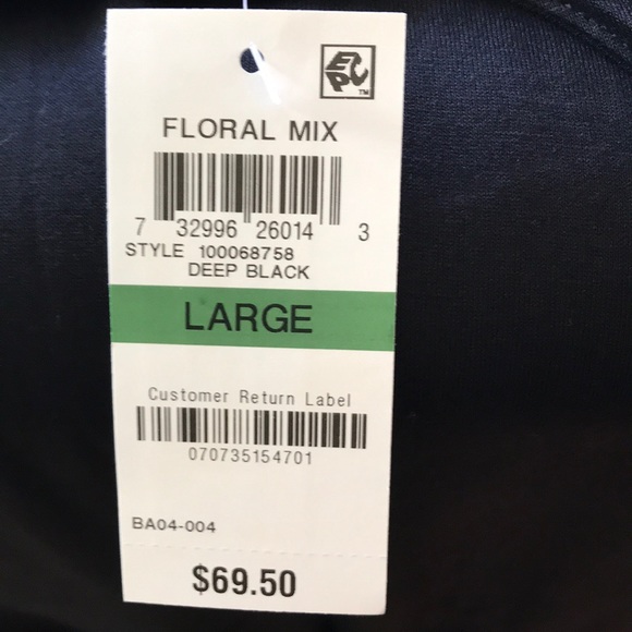 INC black v-neck dress w/kerchief hem, size L - Picture 6 of 7